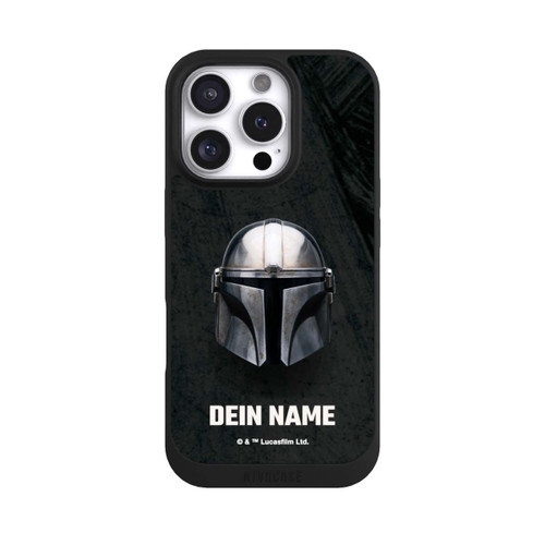 Apple iPhone 16 Pro NIVOpure Star Wars Mandalorian Black Helmet personnalisable