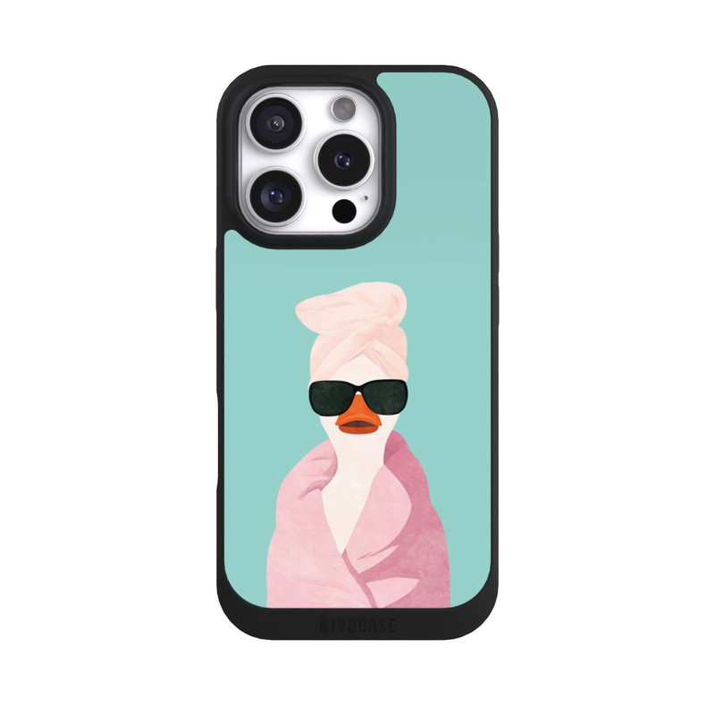 iPhone 16 Pro NIVOpure Turquoise Duck Wearing a Turban with AI