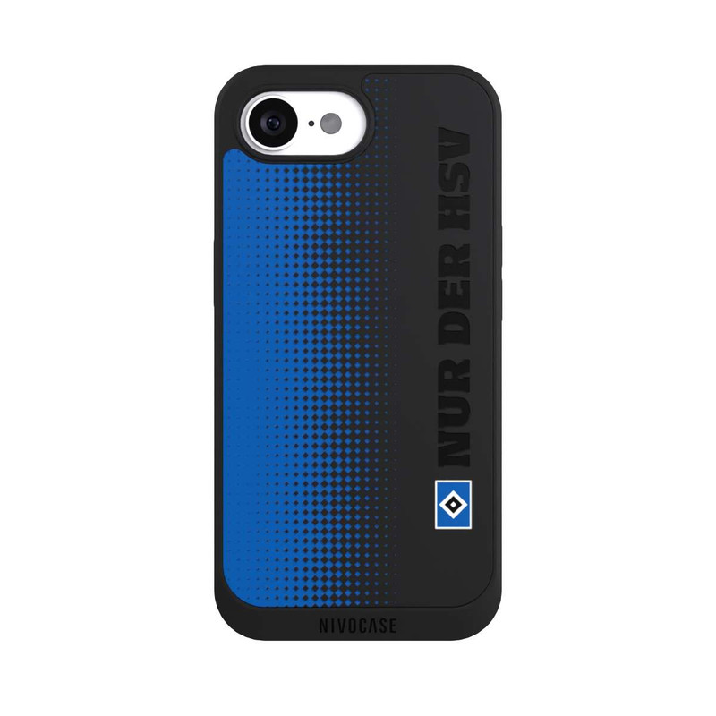iPhone 16e NIVOpure Nur der HSV - Trame losange bleue - sans fond