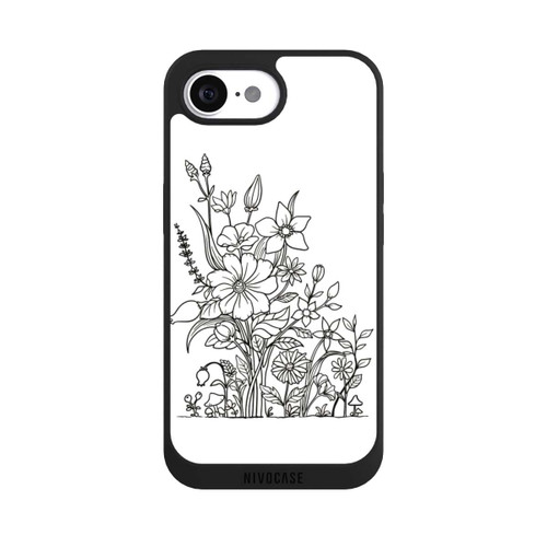 Apple iPhone 16e NIVOpure Flowers Line Art