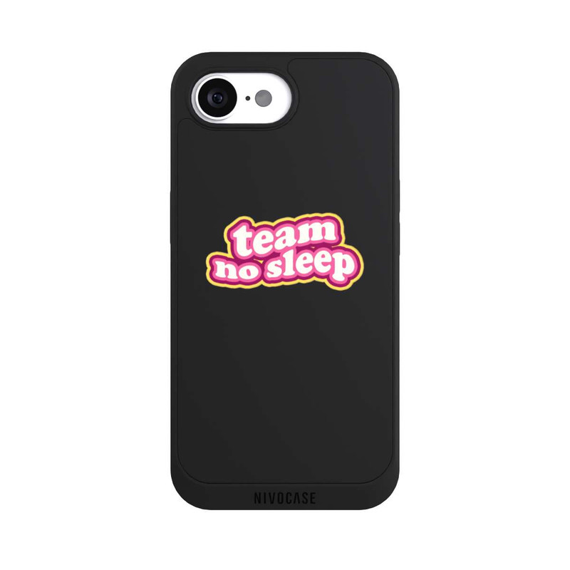 iPhone 16e NIVOpure Team No Sleep 70s Transparent