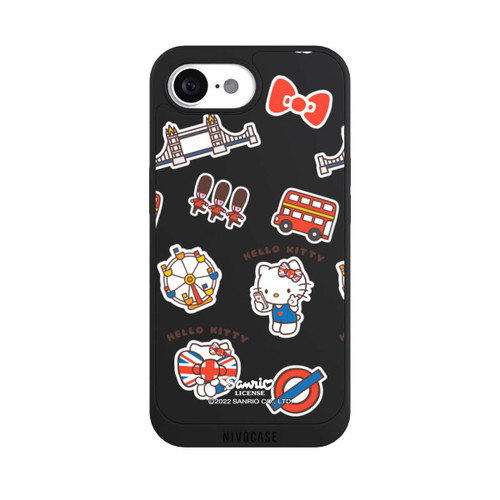 Apple iPhone 16e NIVOpure Hello Kitty Londoner Abzeichen Transparent