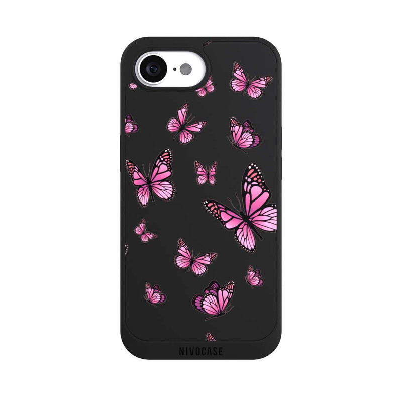 iPhone 16e NIVOpure Schmetterlinge pink