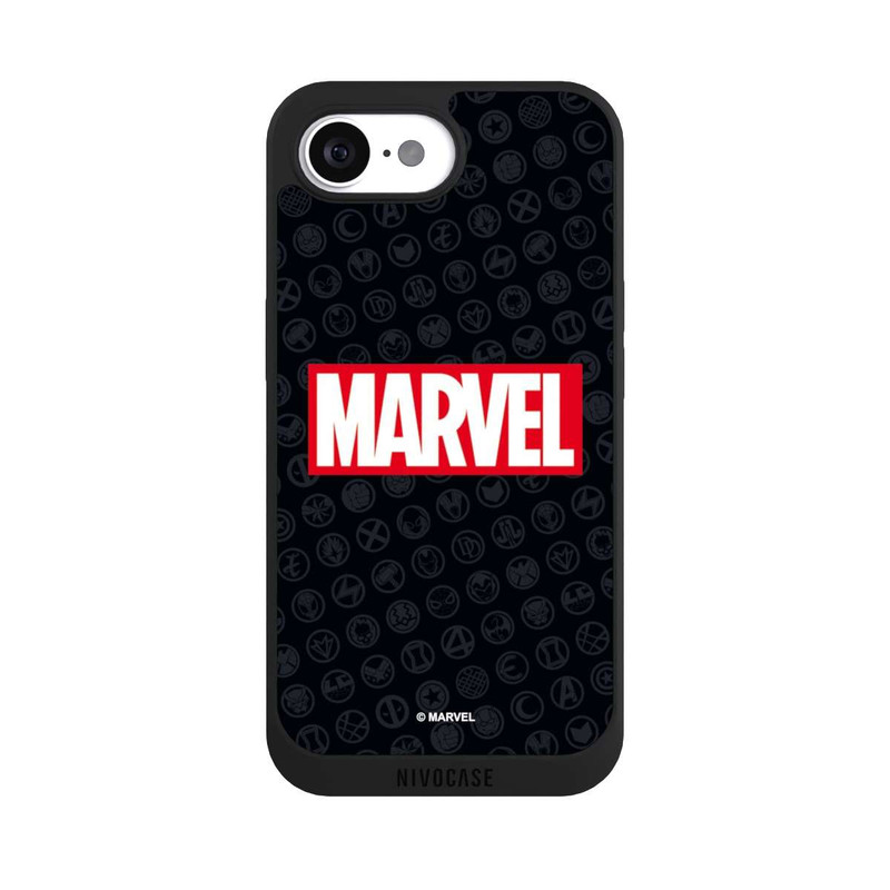 iPhone 16e NIVOpure Marvel Logo Black Red 