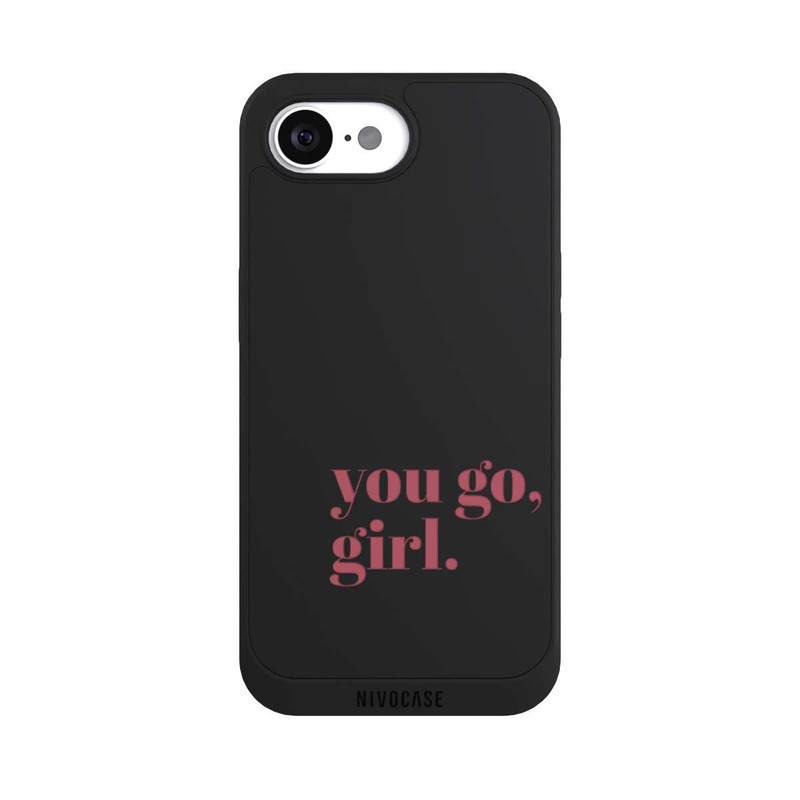iPhone 16e NIVOpure You Go Girl Rosa Transparent