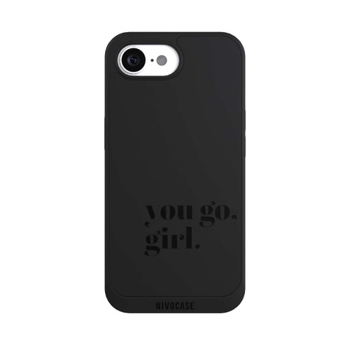 Apple iPhone 16e NIVOpure You Go Girl Schwarz Transparent