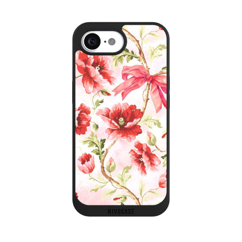 Apple iPhone 16e NIVOpure Poppies Pattern Pink