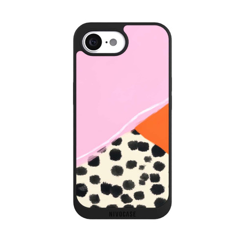 Apple iPhone 16e NIVOpure Pink and Orange Modern Art with Dots