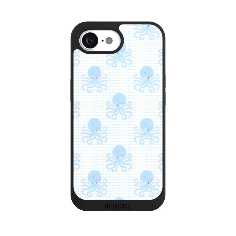 iPhone 16e NIVOpure Blue Watercolor Octopus
