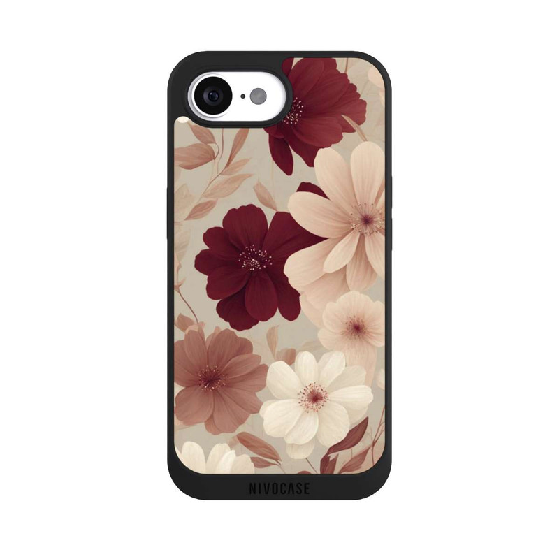 iPhone 16e NIVOpure Romantic Flowers Beige with AI