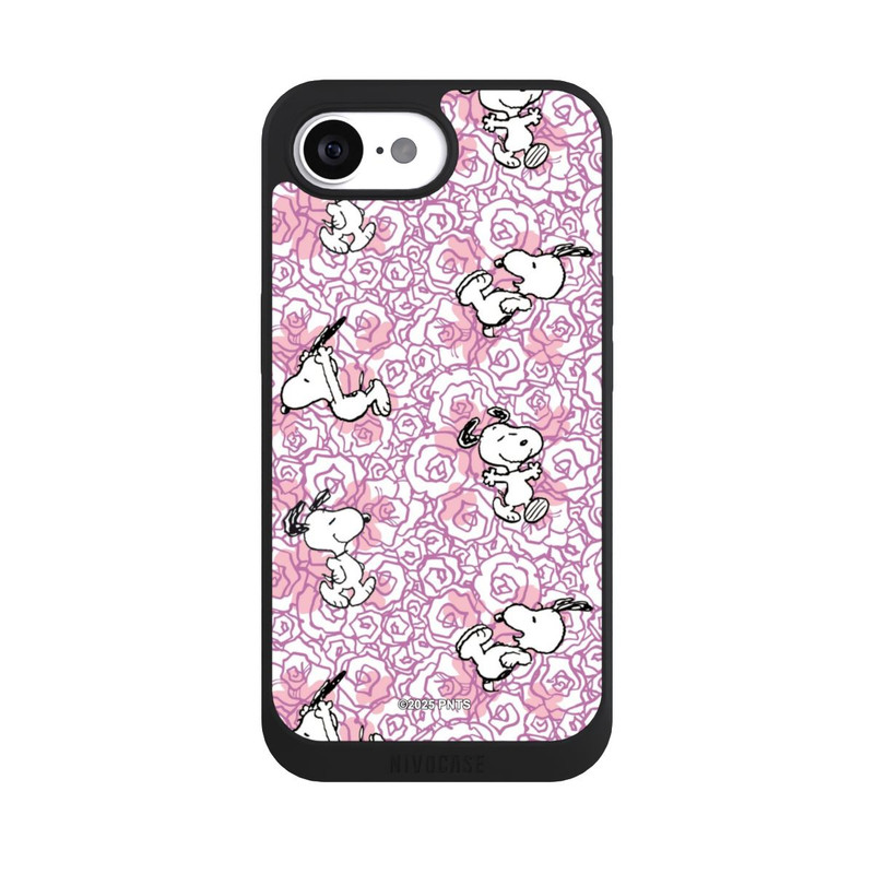 iPhone 16e NIVOpure Peanuts Pink Roses Pattern
