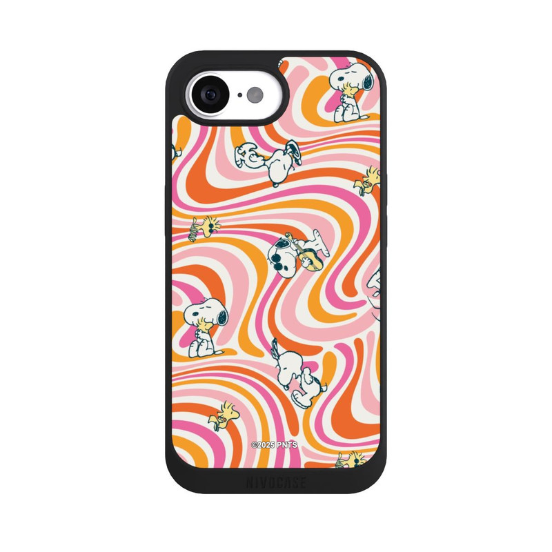 iPhone 16e NIVOpure Peanuts Hippie Pattern Orange