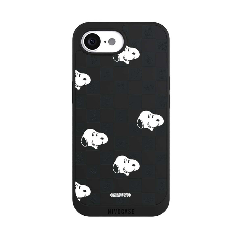 iPhone 16e NIVOpure Snoopy Checked Pattern