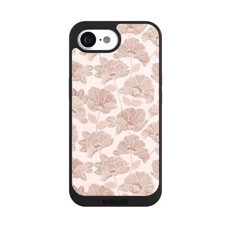 iPhone 16e NIVOpure Brown Floral Block