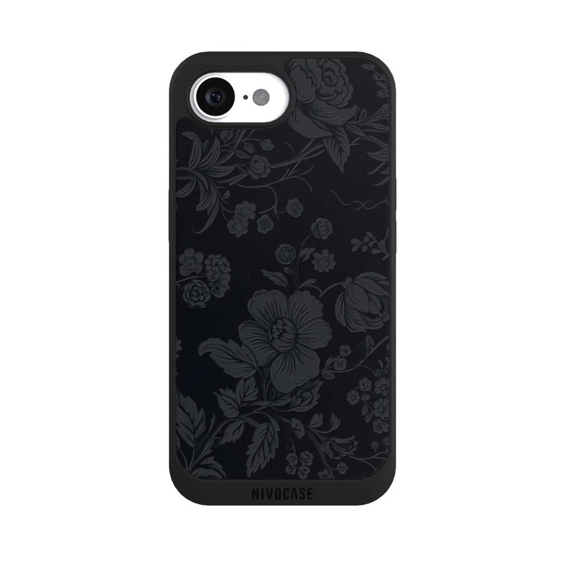 iPhone 16e NIVOpure Dunkle Blumen Vintageoptik
