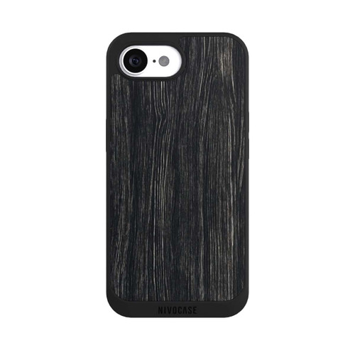 Apple iPhone 16e NIVOpure Dunkle Holzstruktur