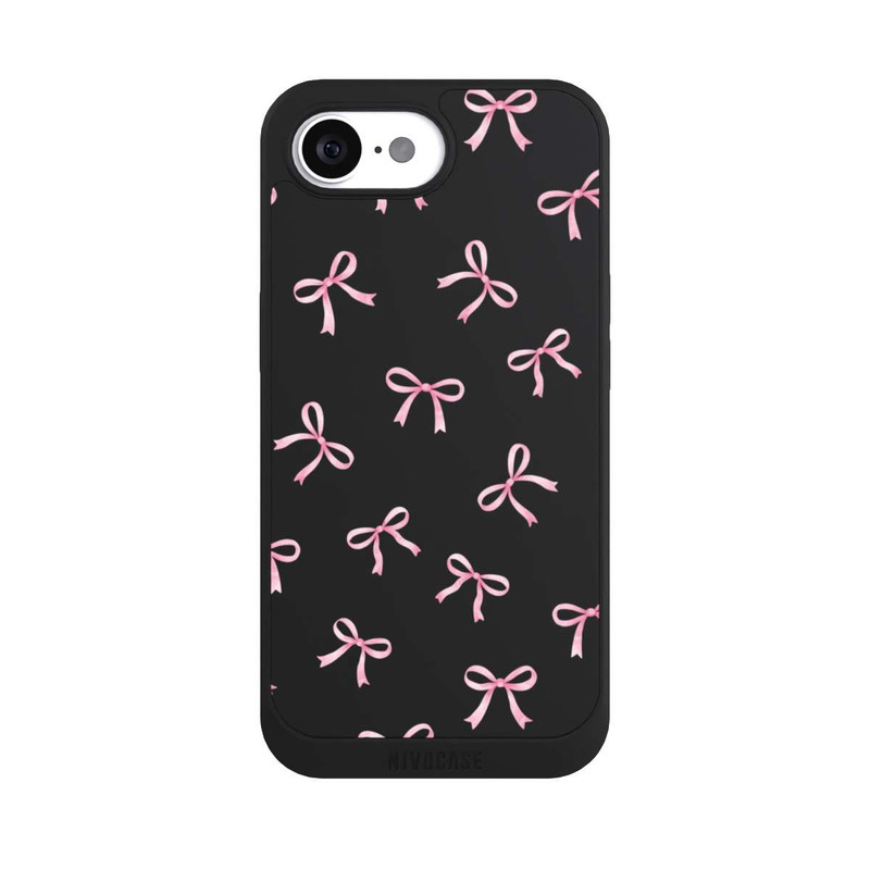 iPhone 16e NIVOpure Rosa Schleifen transparent mit KI