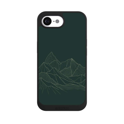Apple iPhone 16e NIVOpure Berg Line Art Grün