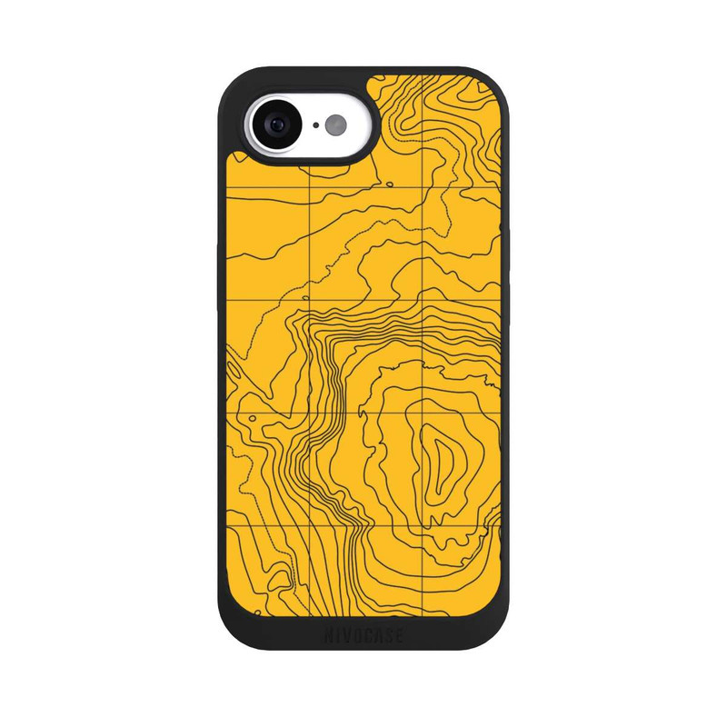 iPhone 16e NIVOpure Mountain Lines Yellow