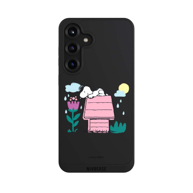 Galaxy S25 + NIVOpure Snoopy Hundehütte Frühling transparent