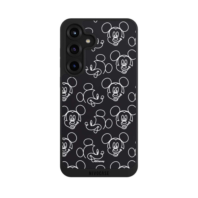 Galaxy S25 + NIVOpure Disney Mickey Faces Black Line Art Pattern
