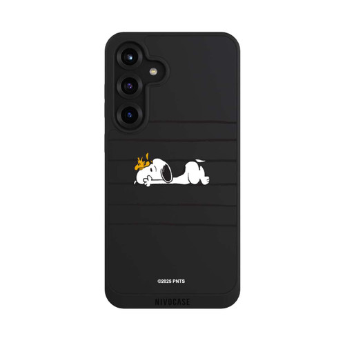 Samsung Galaxy S25+  NIVOpure Snoopy Woodstock Streifen Peanuts Transparent