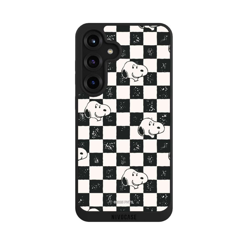 Galaxy S25 + NIVOpure Snoopy Heads Checked Pattern