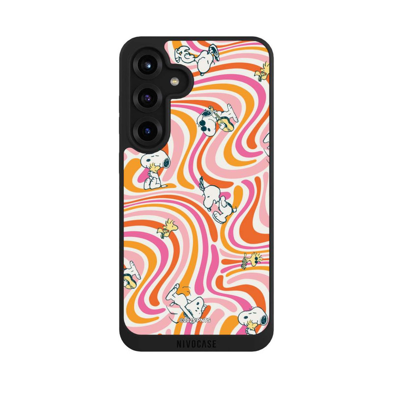 Galaxy S25 + NIVOpure Peanuts Hippie Pattern Orange