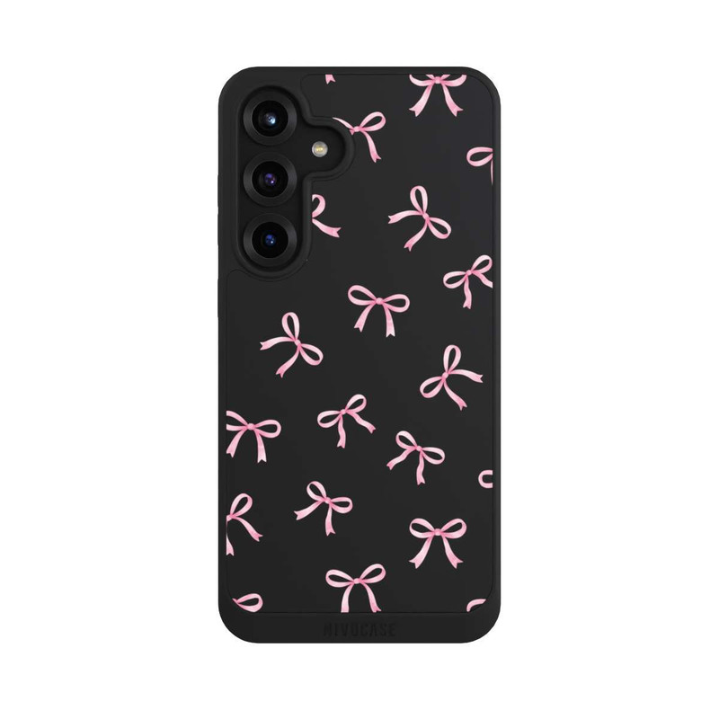 Galaxy S25 + NIVOpure Pink Bows transparent with AI