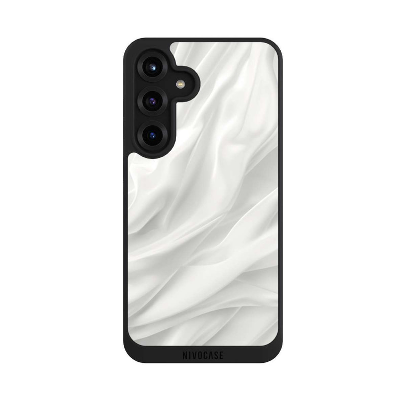 Galaxy S25 + NIVOpure White Satin Smooth Texture Mit KI