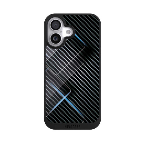 Apple iPhone 17 NIVOpure Blaue Linien auf Karbon