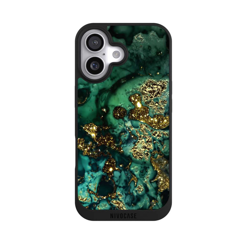 iPhone 17 NIVOpure Cyan Glitter Marble Look