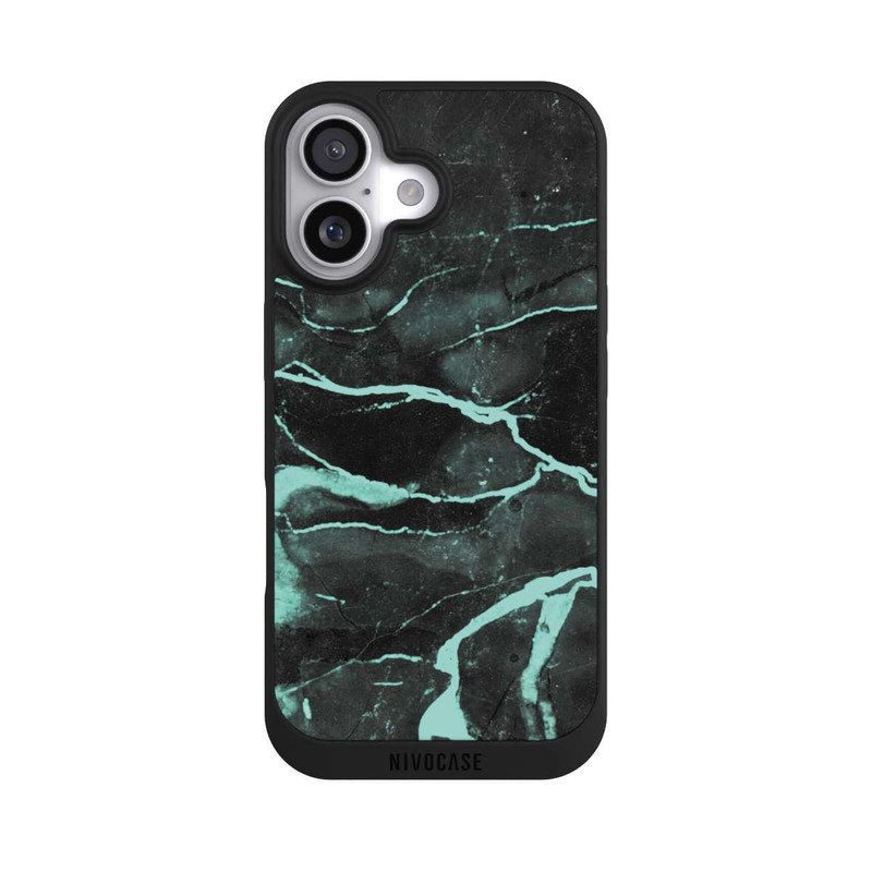 iPhone 17 NIVOpure Grauer und blauer Marmor