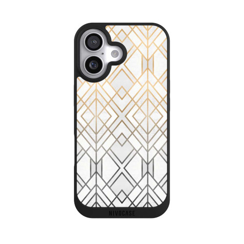 Apple iPhone 17 NIVOpure Gold und Grauer Geo Golddruck