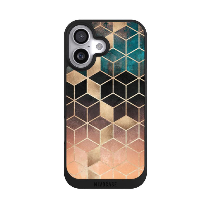 iPhone 17 NIVOpure Ombre Dream Cubes Gold Print