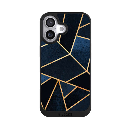 Apple iPhone 17 NIVOpure Navy Stein Golddruck