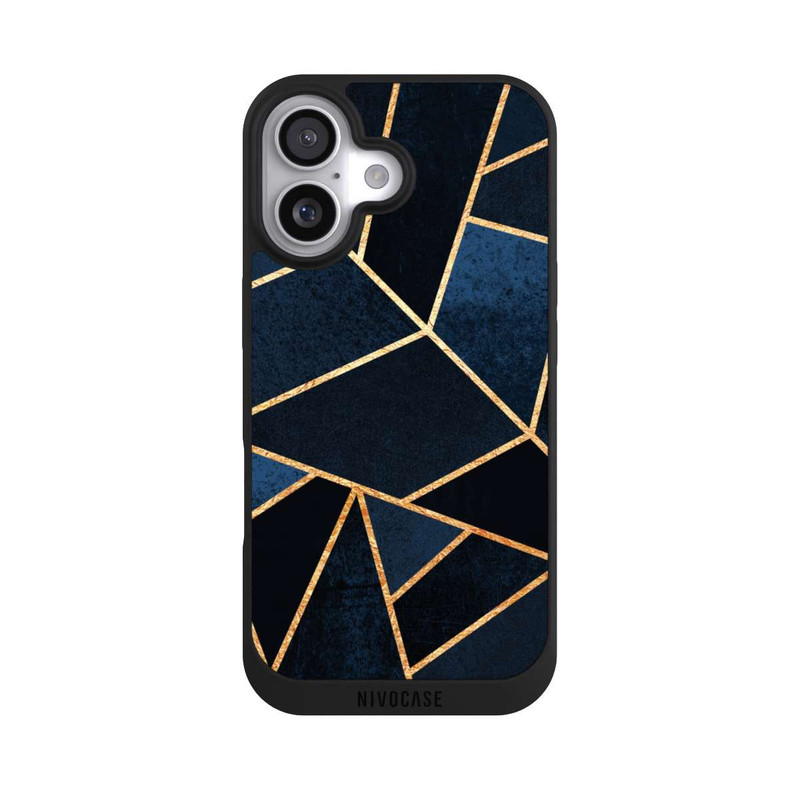 iPhone 17 NIVOpure Navy Stone Gold Print