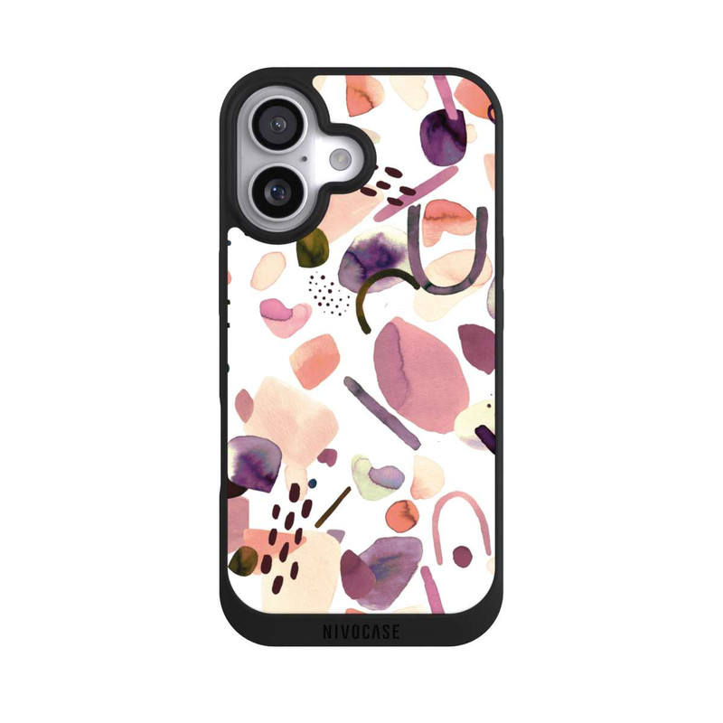 iPhone 17 NIVOpure Aquarelle Formes abstraites Mauve