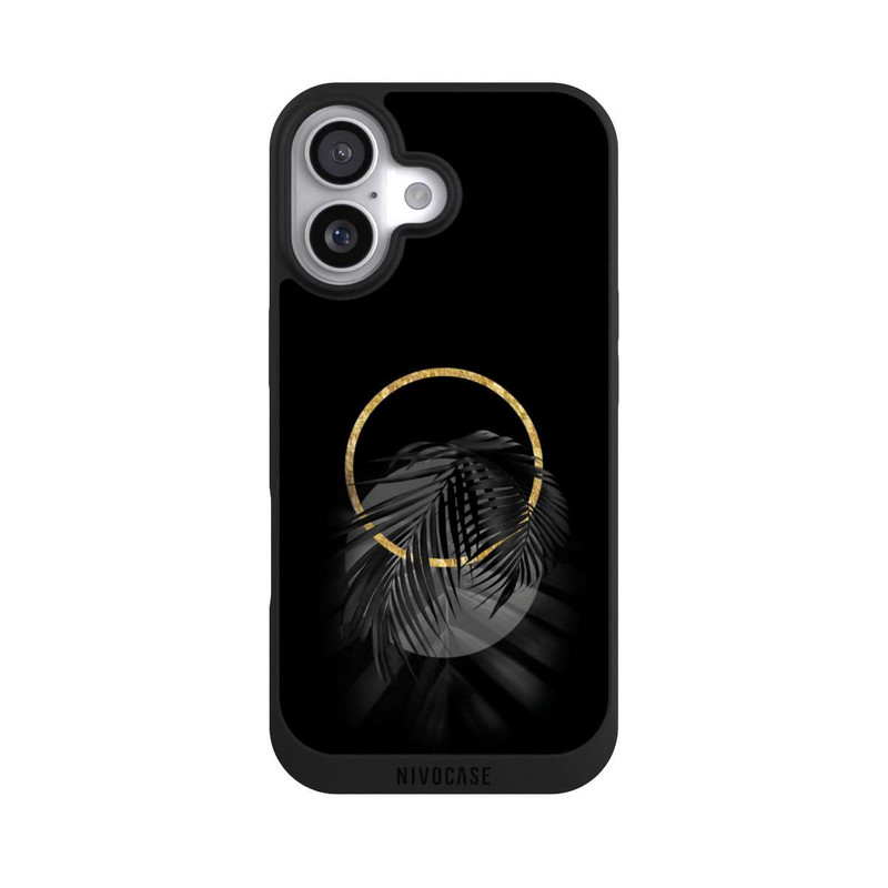 iPhone 17 NIVOpure Black Tropical Leaf