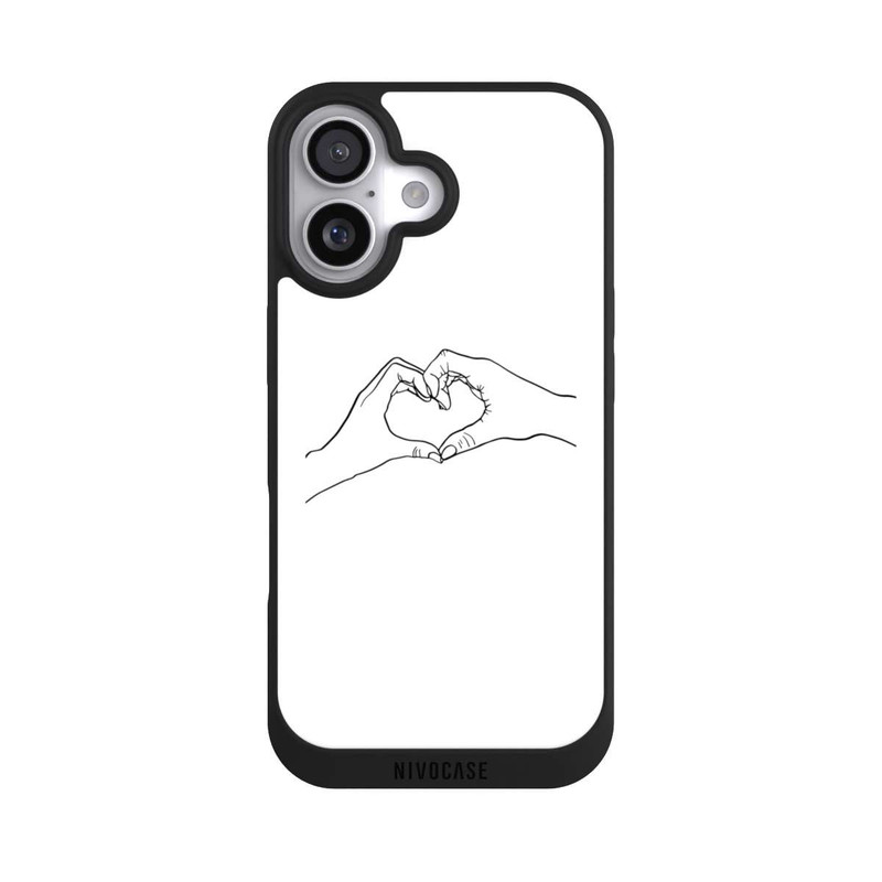 iPhone 17 NIVOpure Herz Hände Line Art