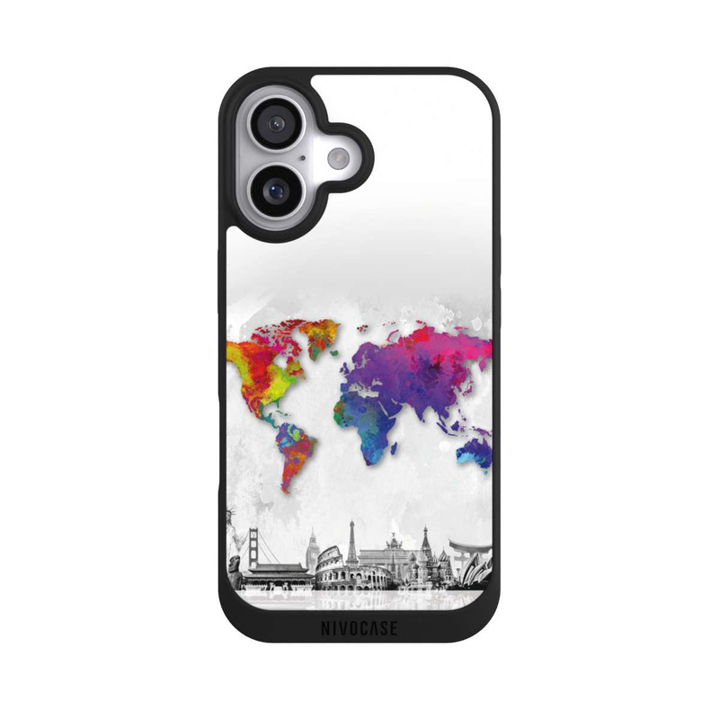 iPhone 17 NIVOpure Carte du monde avec l'horizon