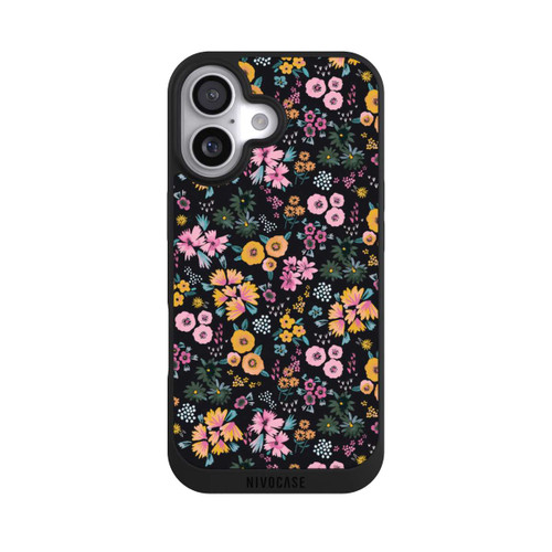  NIVOpure Kleine bunte Blumen Schwarz 2