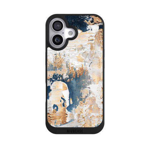 Apple iPhone 17 NIVOpure Abstraktion Blau und Gold