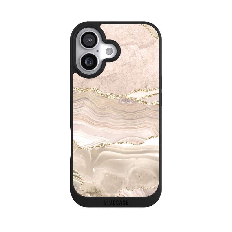 iPhone 17 NIVOpure Marmor rosa-goldene Streifen