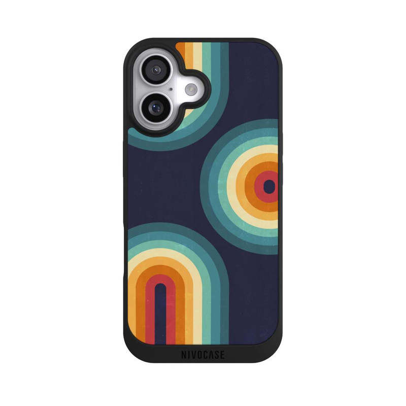 iPhone 17 NIVOpure Double Rainbow on Blue