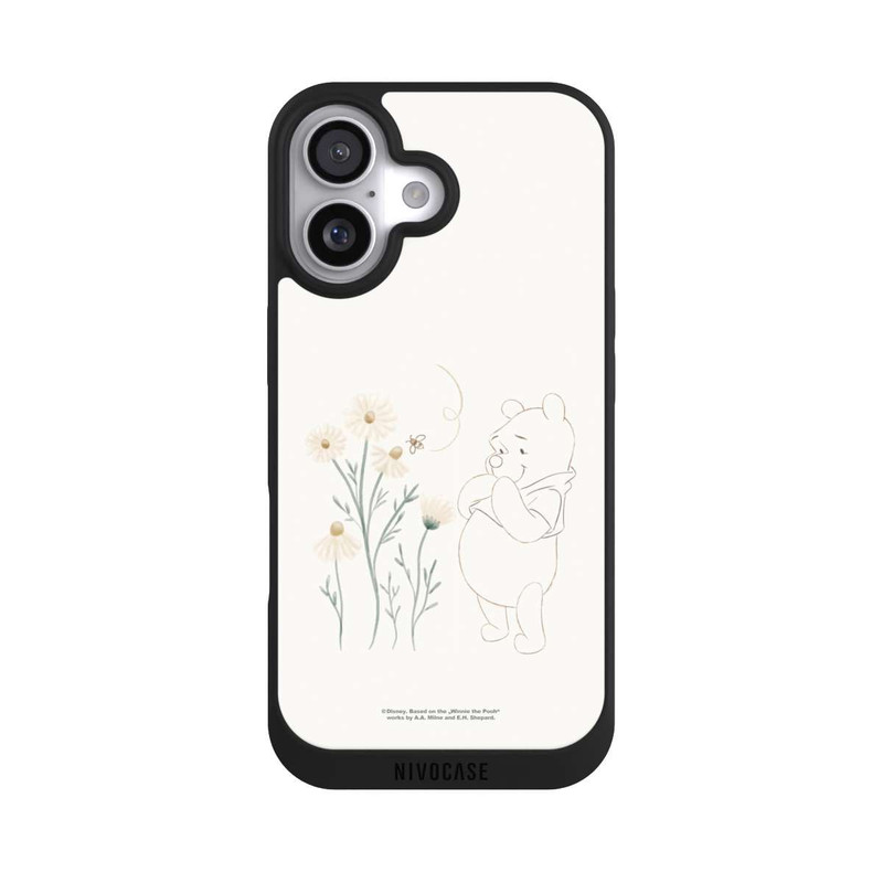 iPhone 17 NIVOpure Winnie Puuh sieht sich Gänseblümchen an