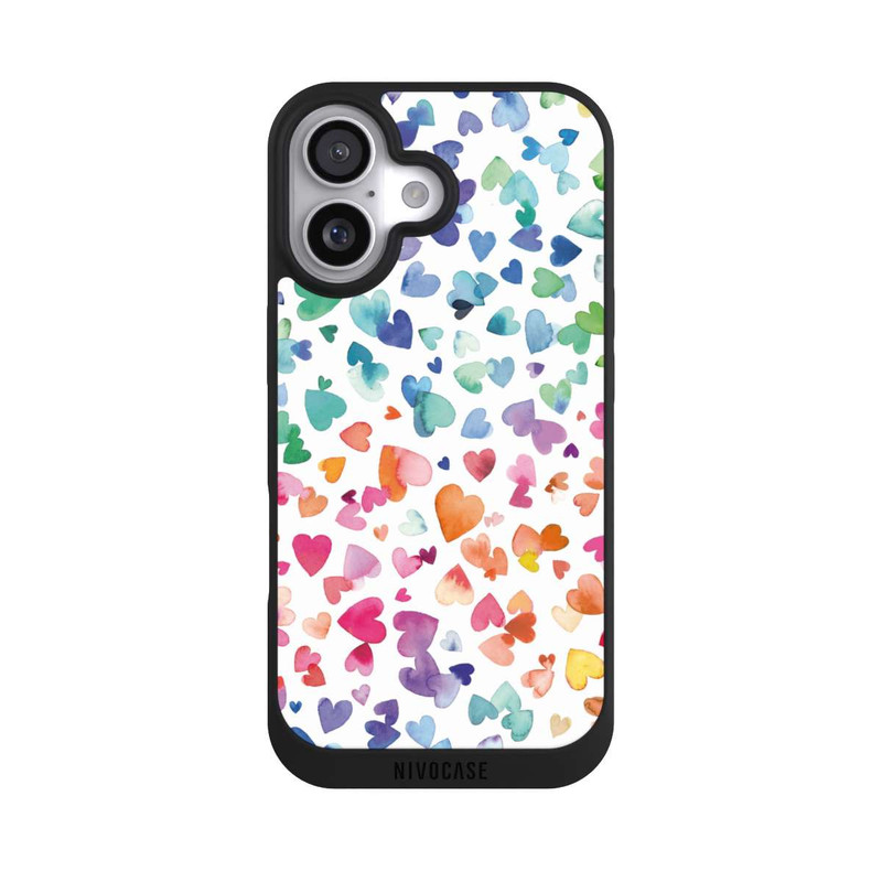 iPhone 17 NIVOpure Coeurs d'amour aquarelle