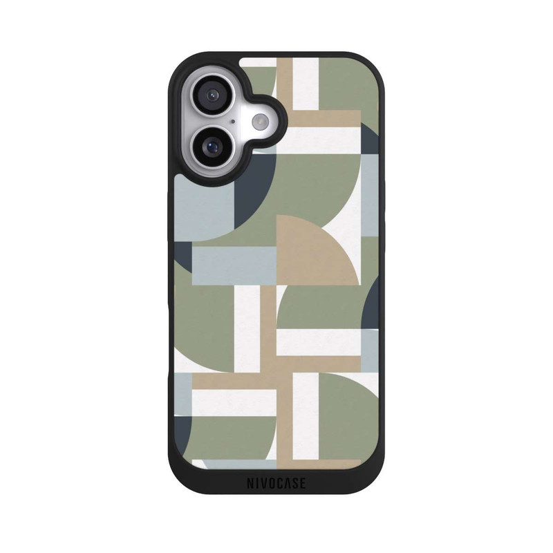 iPhone 17 NIVOpure Futuristic Bauhaus Polygons Beige