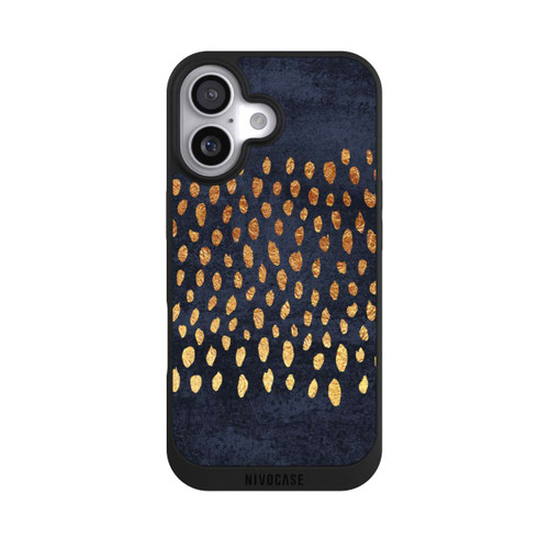 Apple iPhone 17 NIVOpure Muster Gold und Marine