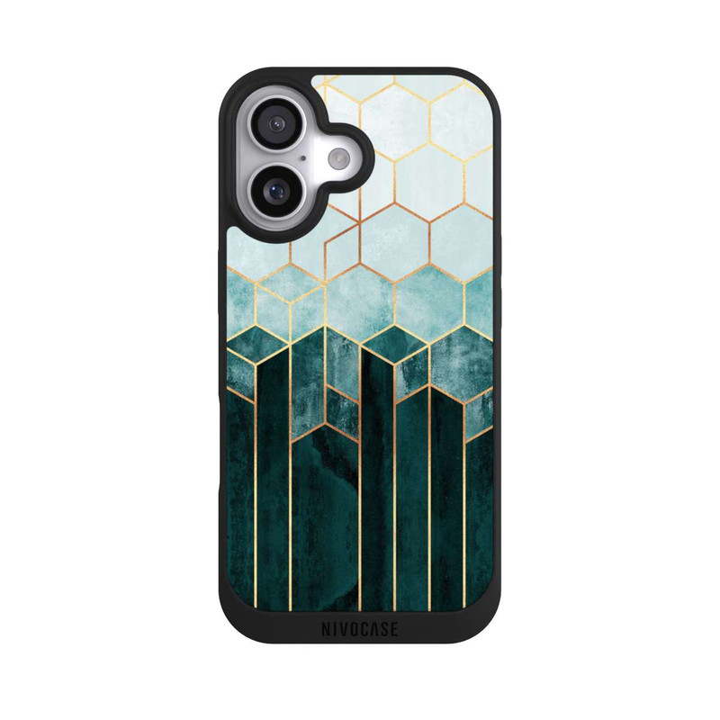 iPhone 17 NIVOpure Teal Hexagons